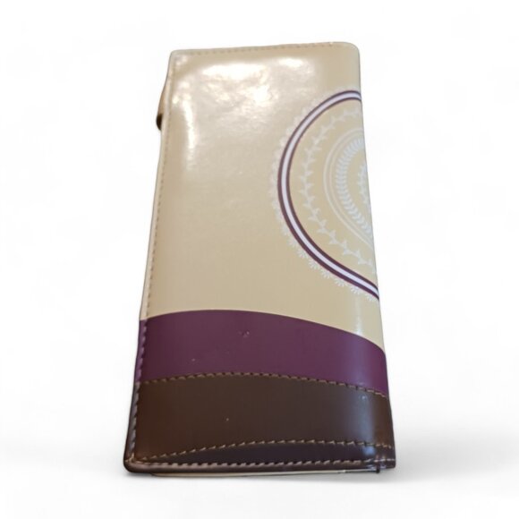 Shagwear " Meditation" Large Lotus Flower Faux Leather Card Organizer Wallet - Picture 3 of 7